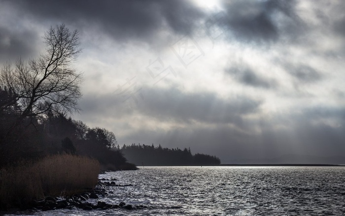 我峡湾的冬日之光
