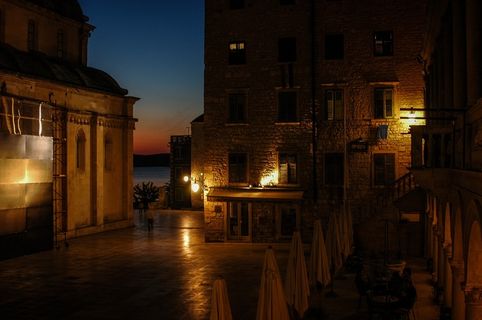 晚上，日落，暮光之城，心情，气氛，灯火