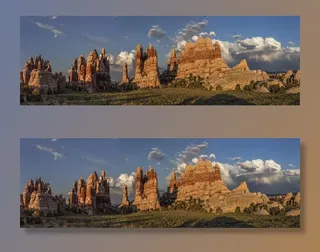 景观，全景，岩石，石头，娃娃屋