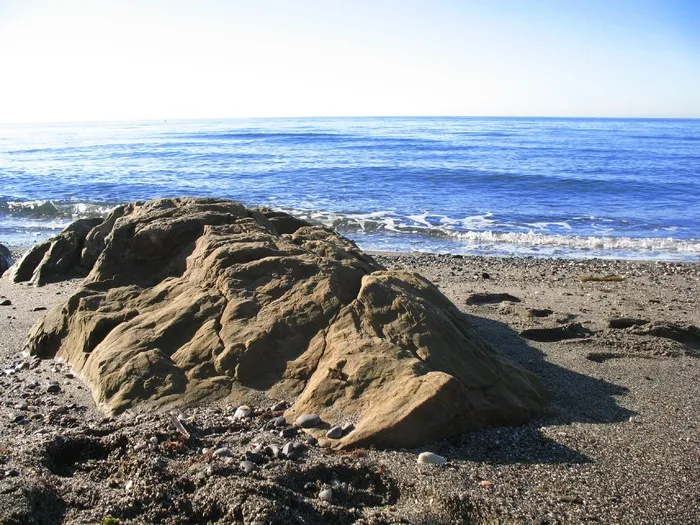 岩石，海，海滩，水，灰色，哥斯达黎加