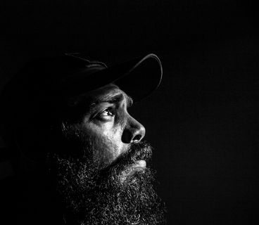 肖像，黑，白，脸，模型，男性