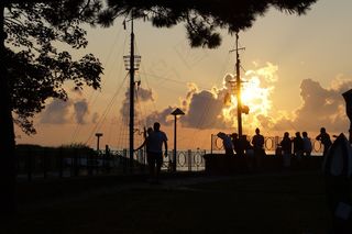 人的，个人的，港口，科沃布热格，波兰，Abendstimmung