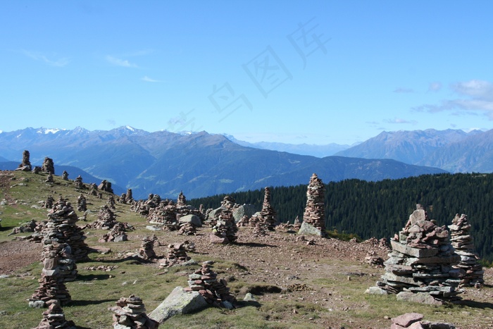 石头，Steinere Manderln，山脉，山