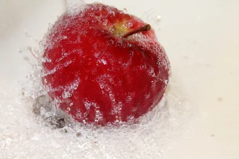 苹果,红色,湿,水溅,水 苹果,红色,湿,水溅,水