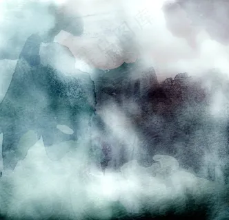 水彩，蓝绿色，蓝色，灰色，背景，黑暗，艺术