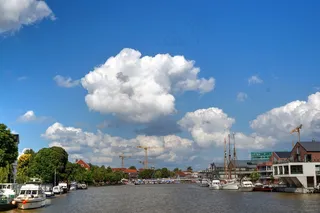 港口，小船，水，游艇，天际线，心情，多彩