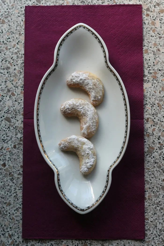 饼干，月牙，香草，烤，饰品，装饰