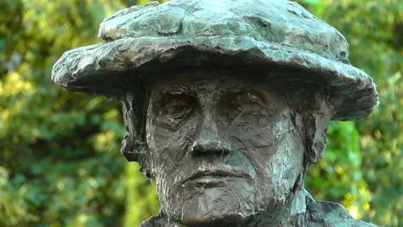 头，肖像，忧郁，纪念碑，心情