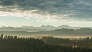 丘陵，山脉，距离，风景，景观，全景