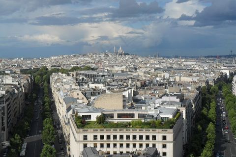 巴黎，城市，全景图，法国，建筑物，视图