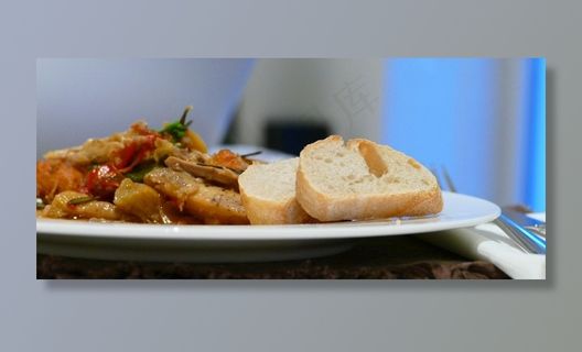 吃，美味，食品，鸡，用餐，面包，法式面包