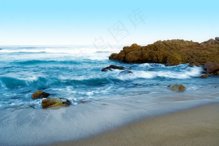 海洋，大海，海滩，岩石，假期，旅行，水