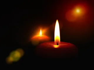 蜡烛，烛光，光泽度，散景，圣诞节