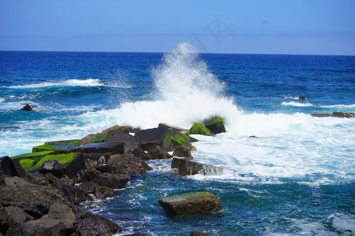 防波堤，波，海，海洋，水，喷雾，注入