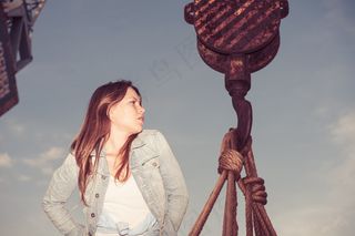 模型，起重机，工作，轻型，端口