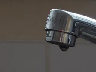 水龙头，清洁，水，滴水，银，金属