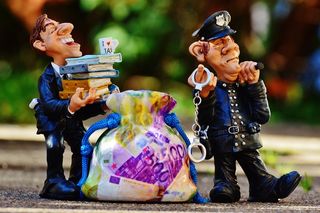 税收，逃税，警察，手铐，骗局