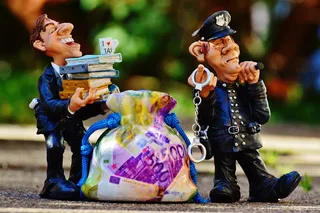 税收，逃税，警察，手铐，骗局