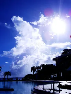 天空，夏天，海，假期，蓝色