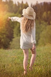 人，人的，女性，自然，出，照明