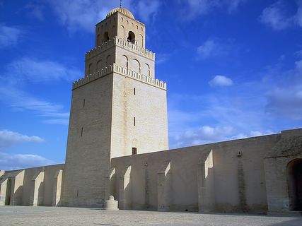 清真寺，大，塔，凯鲁万，突尼斯