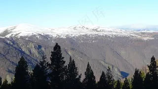 山，雪域，景观，雪，为，冬天
