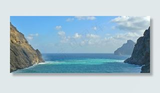 海，海岸，岩石海岸，悬崖，岩，景观，性质