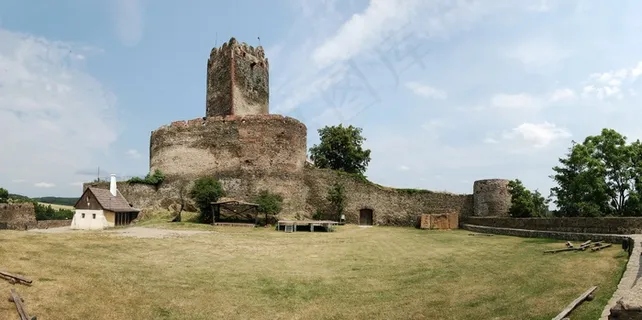 博尔科城堡，废墟，哥特式，城堡，波兰