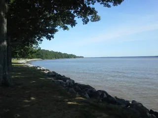 詹姆斯河，岸，海岸线，河，景观