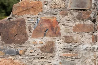 墙，天然石材，砂石，旧，坚硬，白色