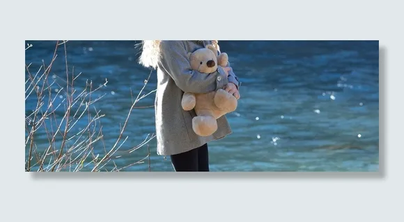 女孩，儿童，熊，泰迪熊，可爱，水