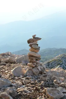 景观，山，自然，岩石，巨石，全景