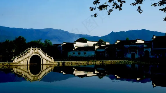 建筑,湖泊,江河,天空,亭楼,黄山宏村旅游 建筑,湖泊,江河,天空,亭楼,黄山宏村旅游