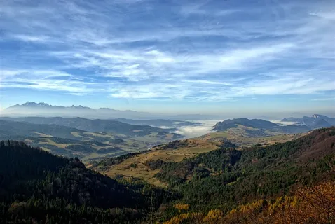Pieniny,高,山,三冠波兰 Pieniny,高,山,三冠波兰