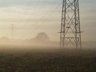 电源杆，架空电缆，架空线