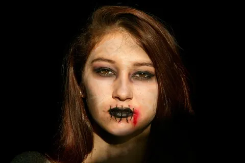 恐怖，万圣节，女孩，鬼，恐惧