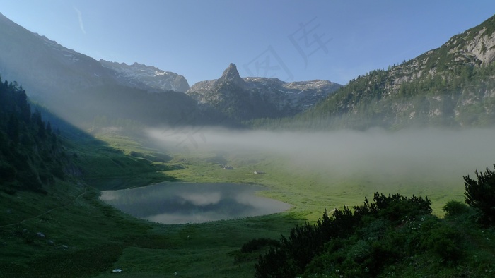 Funtensee，Schottmalhorn，高山，Bergsee，徒步旅行