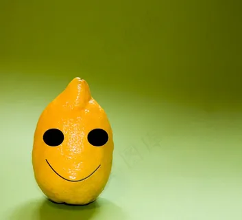 柠檬，柑橘类水果，表情符号，笑脸，图释，微笑