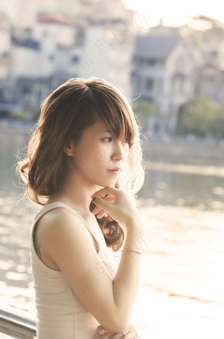 亚洲，女人，亚洲，日落，阳光，女性，模型