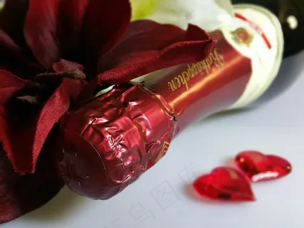 香槟,Rotkäppchen,心,浪漫,鲜花 香槟,Rotkäppchen,心,浪漫,鲜花