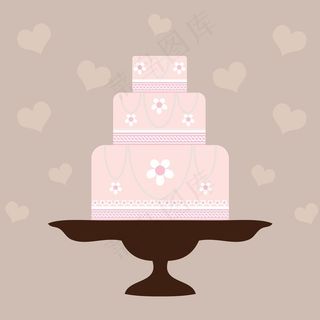图像素材,贺卡,婚礼蛋糕,,生日蛋糕蛋糕架上的插图