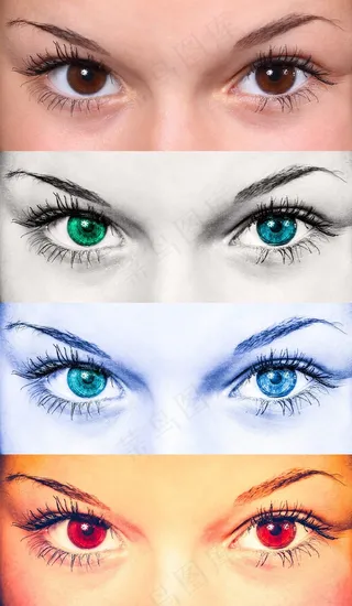 眼睛，女性，拼贴画，女人，时尚，美丽，虹膜