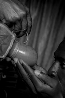 葫芦，仪式，非洲，喝，水，口渴