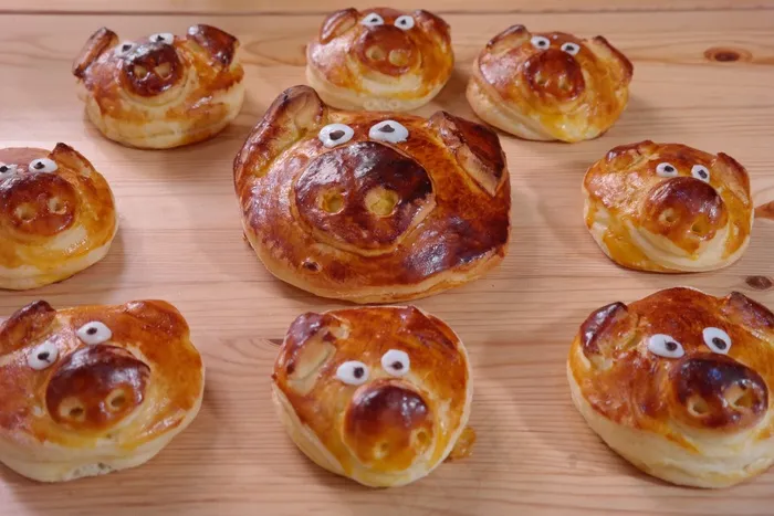 仔猪，糕点，养猪家庭，家庭，酵母饼干