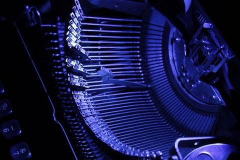 打字机，打字机，手动，低光，照明