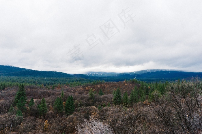 山峦,长城,峡谷,湖泊,长凳,云森林