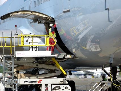 飞机，航空公司，蓝天，机场，飞，商业