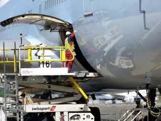 飞机，航空公司，蓝天，机场，飞，商业