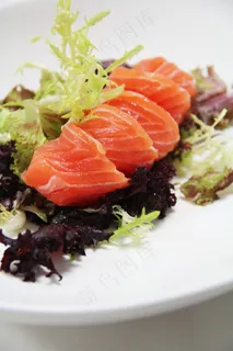 海鲜，鲑鱼，肉