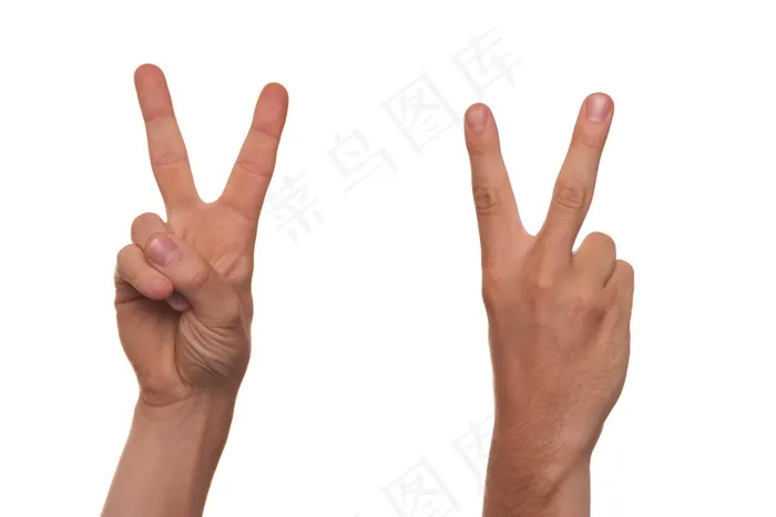 手势，手语，手指，V，符号，男人，人的